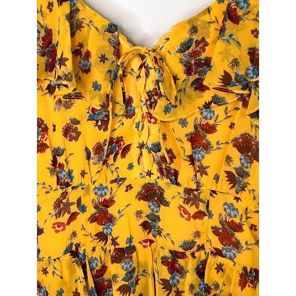NWT Rebecca Minkoff Marla Tiered Ruffle Floral Print Mini Dress Women's Sz Small - Picture 6 of 12